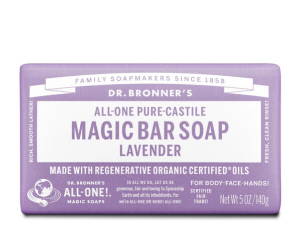 DR. BRONNER'S LAVENDER PURE CASTILE BAR SOAP