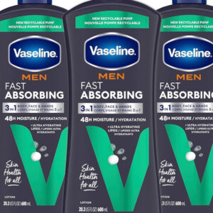 VASELINE MAN FAST ABSORBING LOTION 600 ML