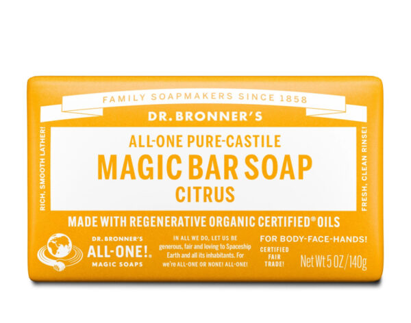 DR. BRONNER'S CITRUS PURE CASTILE BAR SOAP