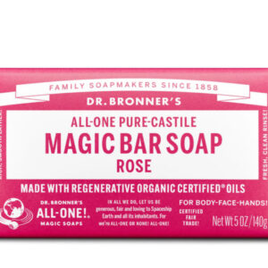 DR. BONNER'S ROSE PURE CASTILE BAR SOAP